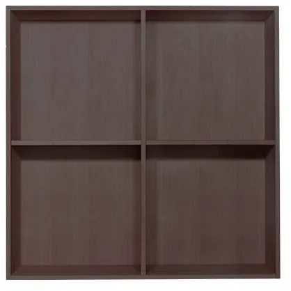 Kidi bogkasse - Massiv fingertappet eg - Mørk smoked - 34 cm