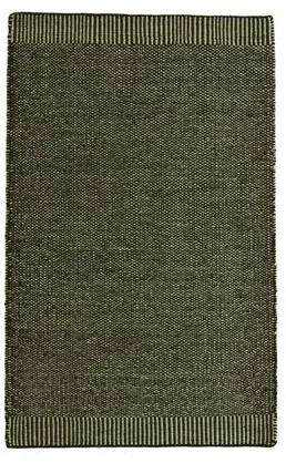 Woud Rombo Gulvtæppe 240x170 cm Off White/Mos Grøn